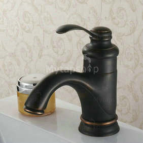 Black Antique Brass Single Handle Centerset Bathroom Sink Tap T0405B ...