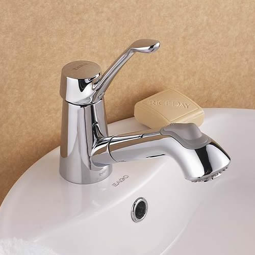 Contemporary Brass Waterfall Bathroom Sink Tap (Tall) T0517H [T0517H