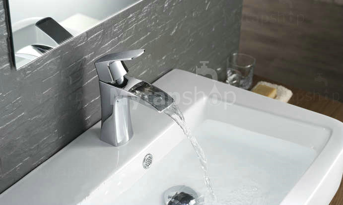 Waterfall Bathroom Sink Tap (Chrome Finish) T0556