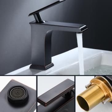 Antique Black Bronze Brass Bathroom Mixer Sink Tap T0280B