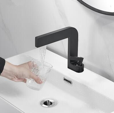 Basin Tap Simple Designed Black Bronze Brass Mixer Bathroom Sink Tap T0299B