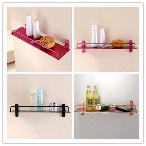 3 Colors To Choose Brushed Space Aluminum Cosmetic Rack Bathroom Shelves TC0885