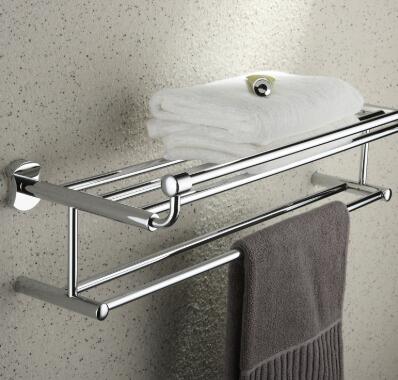 Chrome Finish Bathroom Rack With Towel Bar TCB2004