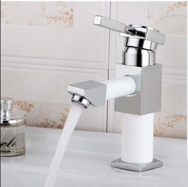 Robot Design Brass Bathroom Single Hole 360° Rotatable Outlet Mixer Water Sink Tap TR0107
