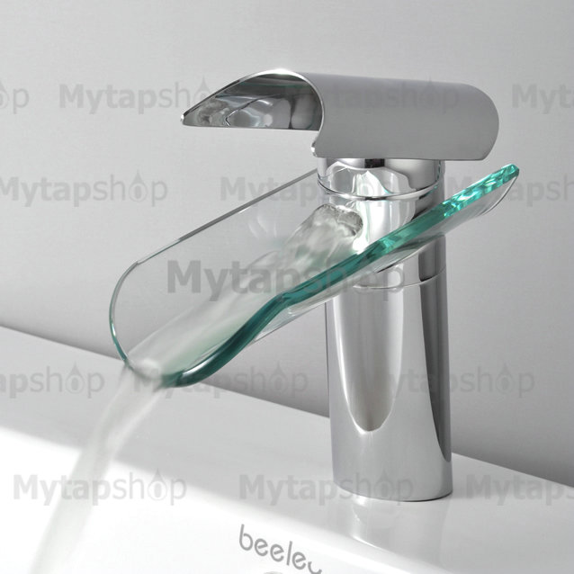 Single Handle Waterfall Glass Bathroom Sink Tap (T0814)