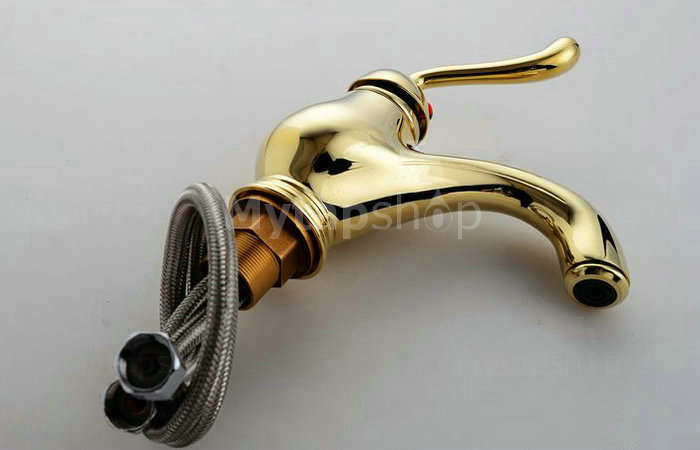 Ti-PVD Finish Antique Style Bathroom Sink Tap T0408G