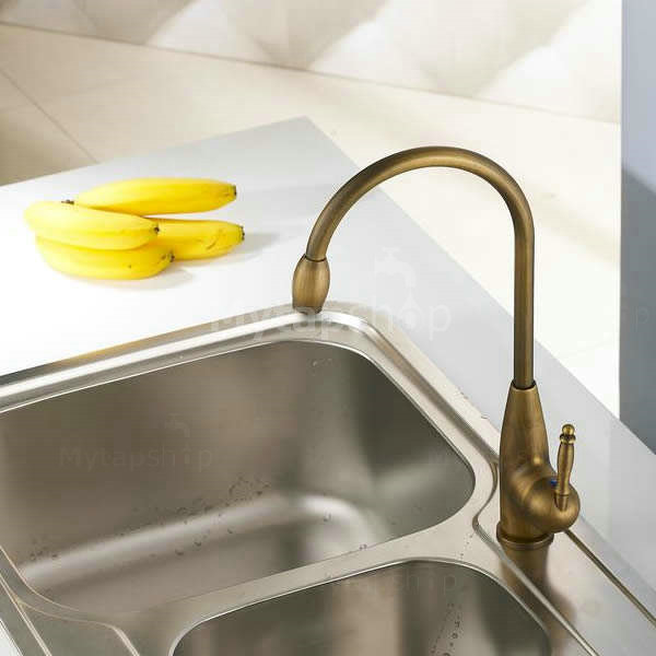 Centerset Antique Brass Kitchen Tap T0428 - Click Image to Close