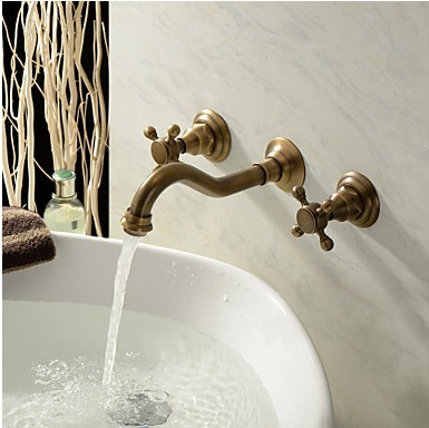 Antique Inspired Bathroom Sink Tap Brass Finish T0459A