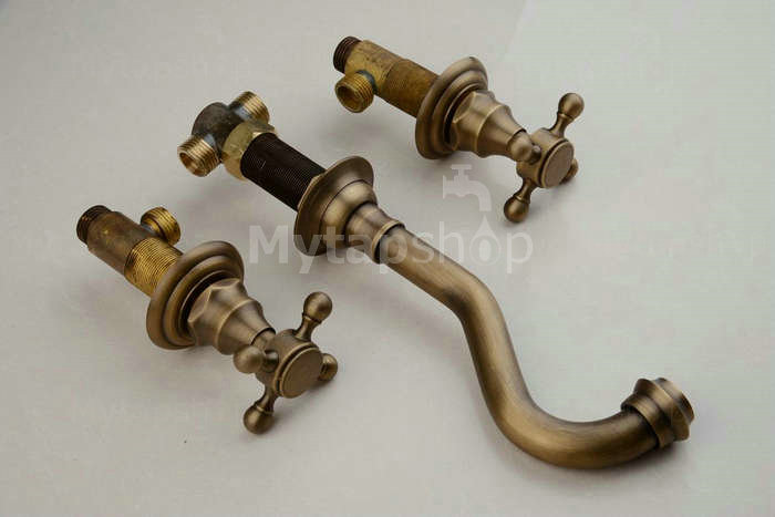 Antique Inspired Bathroom Sink Tap Brass Finish T0459A