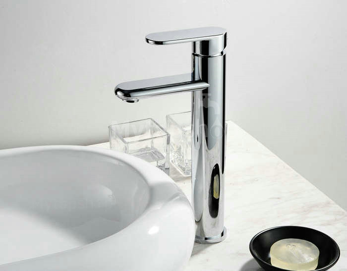 Chrome Finish Solid Brass Bathroom Sink Tap T0508H - Click Image to Close