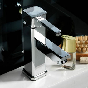 Chrome Finish Solid Brass Bathroom Sink Tap T0513 - Click Image to Close