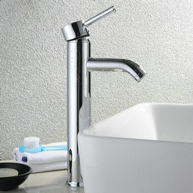 Solid Brass Bathroom Sink Tap Chrome Finish T0515H