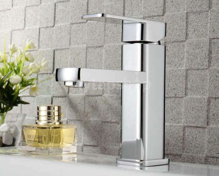 Chrome Finish Solid Brass Bathroom Sink Tap T0516 - Click Image to Close