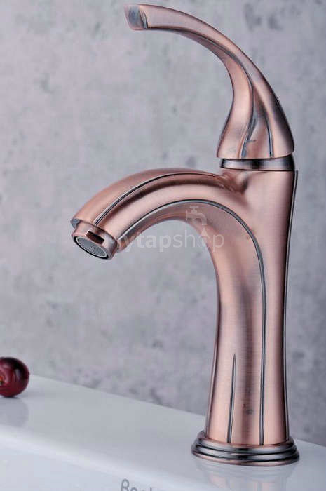 Classic Solid Brass Bathroom Sink Tap - Antique Copper Finish T0519B