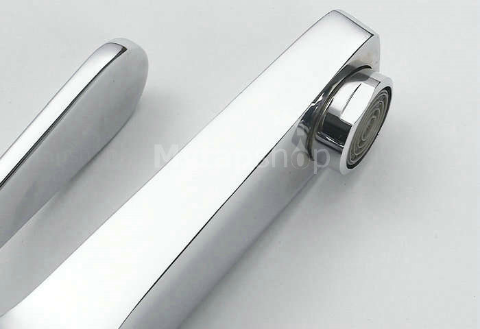 Chrome Finish Solid Brass Contemporary Centerset Bathroom Sink Tap T0521