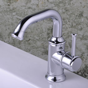 Chrome Single Handle Centerset Bathroom Sink Tap T0534