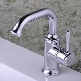 Chrome Single Handle Centerset Bathroom Sink Tap T0534 - Click Image to Close