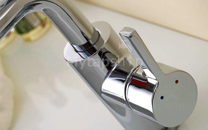 Chrome Finish Solid Brass Bathroom Sink Tap T0541