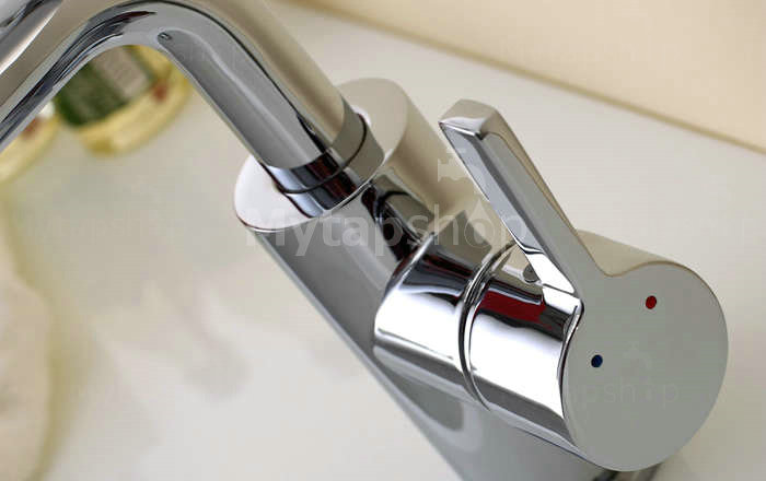 Chrome Finish Solid Brass Bathroom Sink Tap T0541 - Click Image to Close