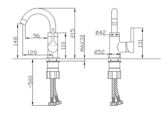 Chrome Finish Solid Brass Bathroom Sink Tap T0542 - Click Image to Close