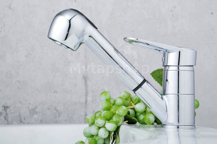 Solid Brass Pull Out Kitchen Tap Chrome Finish T0544