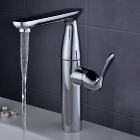 Contemporary Centerset Chrome Finish Bathroom Sink Tap T0551 - Click Image to Close