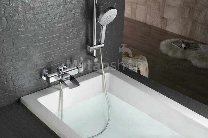 Contemporary Single Handle Wall-mount Waterfall Shower Set Tap - T0556W