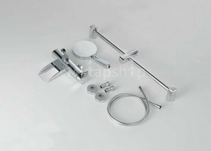 Contemporary Single Handle Wall-mount Waterfall Shower Set Tap - T0556W - Click Image to Close