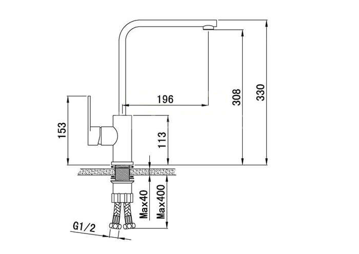 Chrome Finish Solid Brass Bathroom Sink Tap T0716