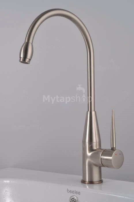 Contemporary Solid Brass Kitchen Tap - Nickel Brushed Finish T0726