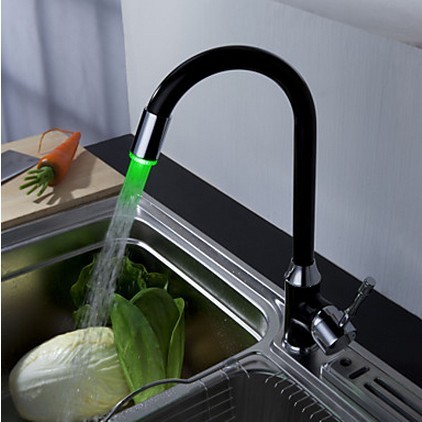 Painting Finish Kitchen Tap with Color Changing LED Light T0742F