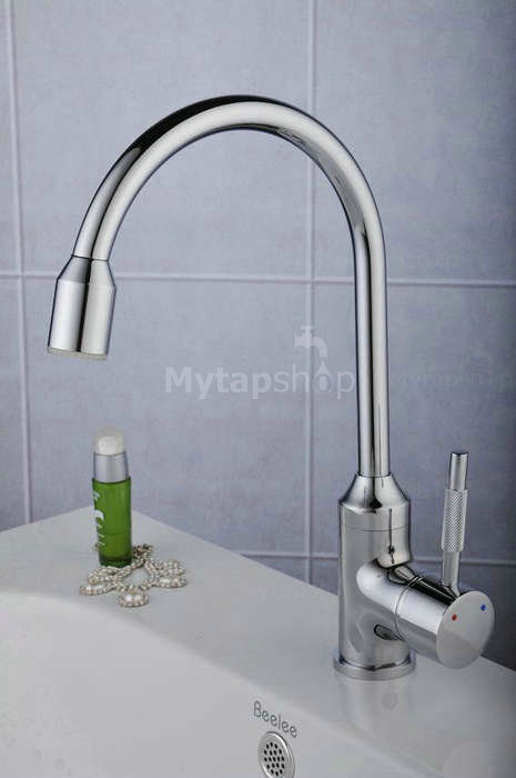 Contemporary Single Handle LED Chrome Kitchen Tap - T0756F - Click Image to Close