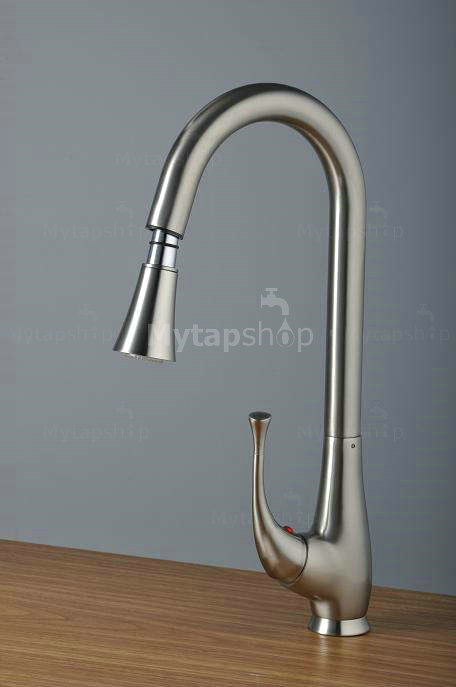 Nickel Brushed Single Handle Centerset Kitchen Tap (T0760S)