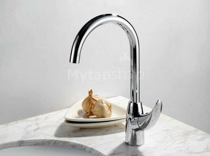Chrome Finish Solid Brass Kitchen Tap T0789 - Click Image to Close
