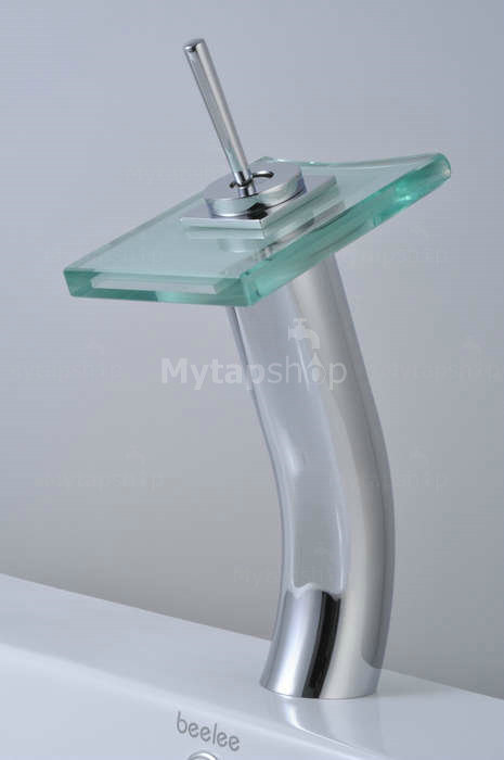 Contemporary Single Handle Waterfall LED Bathroom Sink Tap T0801HF - Click Image to Close