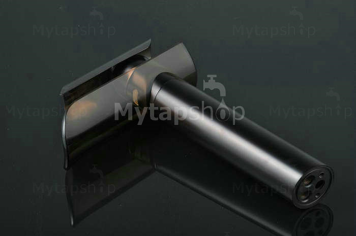 Oil Rubbed Bronze Waterfall Bathroom Sink Tap with Glass Spout T0814HB