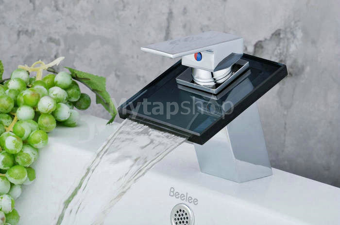 Contemporary Waterfall Bathroom Sink Tap T0815B - Click Image to Close