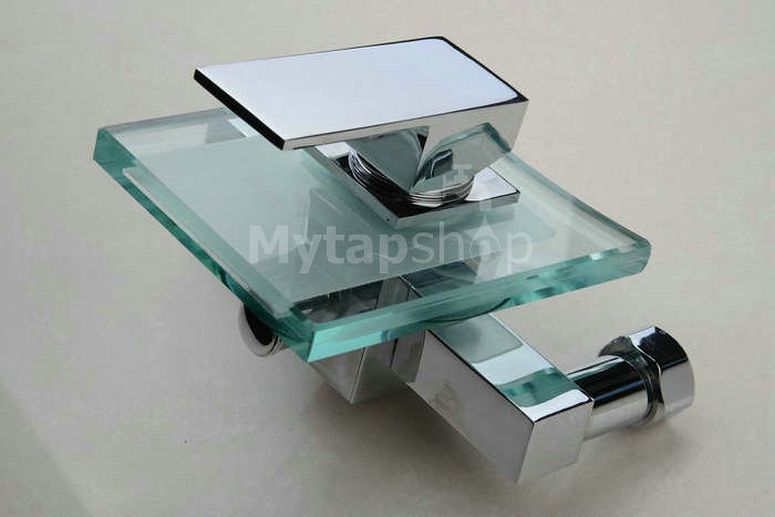 Waterfall Tub Tap with Glass Spout Wall Mount T0815W