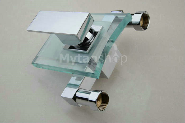 Waterfall Tub Tap with Glass Spout Wall Mount T0815W