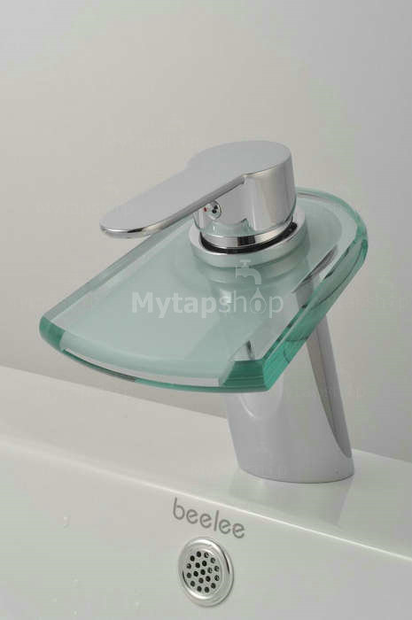 Contemporary Color Changing LED Waterfall Bathroom Sink Tap - T0816F