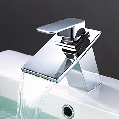 Brass Waterfall Bathroom Sink Tap T0818BR