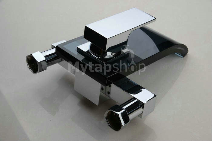 Contemporary Tub Tap with Glass Spout (Wall Mount) T0822WB