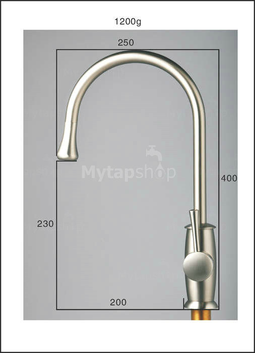 Nickel Brushed Single Handle Kitchen Tap T1702S