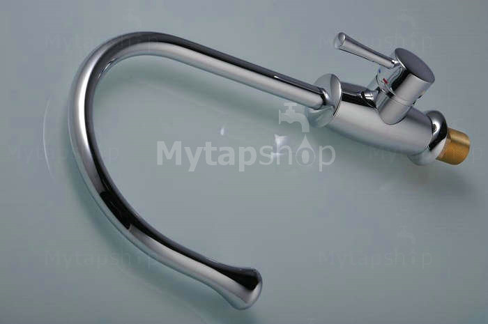 Chrome Single Handle Kitchen Tap (T1702)