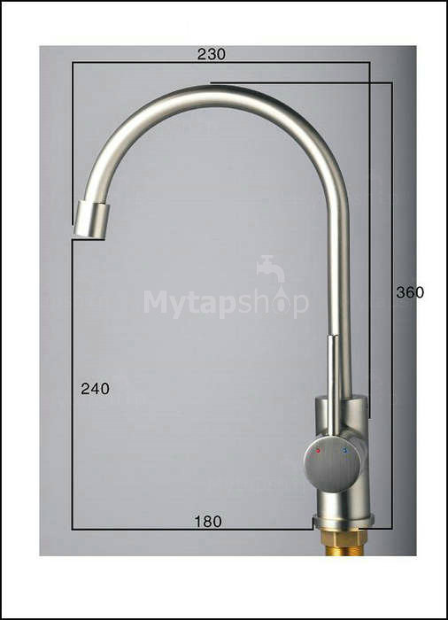 Nickel Brushed Single Handle Kitchen Tap (T1703S)