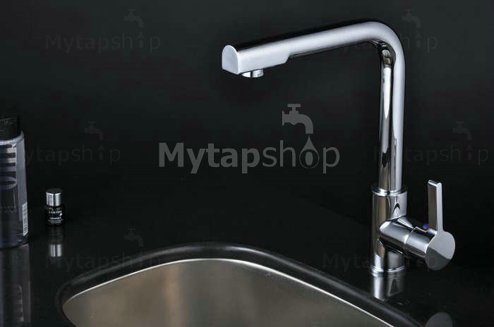 Chrome Single Handle Centerset kitchen tap T1720 - Click Image to Close