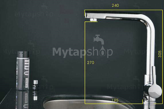 Chrome Single Handle Centerset kitchen tap T1720