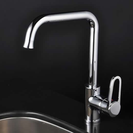 Chrome Single Handle Centerset kitchen tap T1721 - Click Image to Close