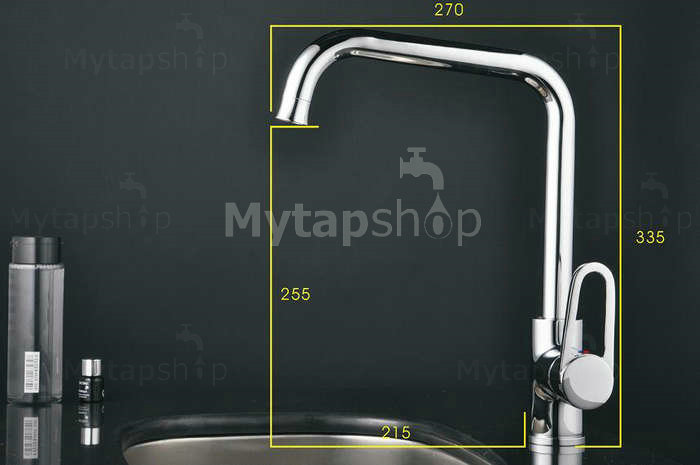 Chrome Single Handle Centerset kitchen tap T1721