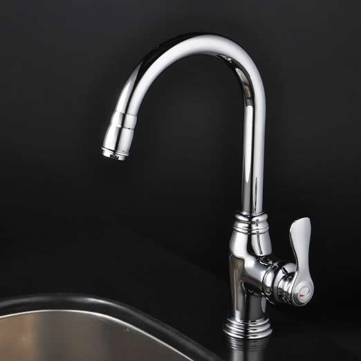 Chrome Single Handle Centerset kitchen tap T1723 - Click Image to Close